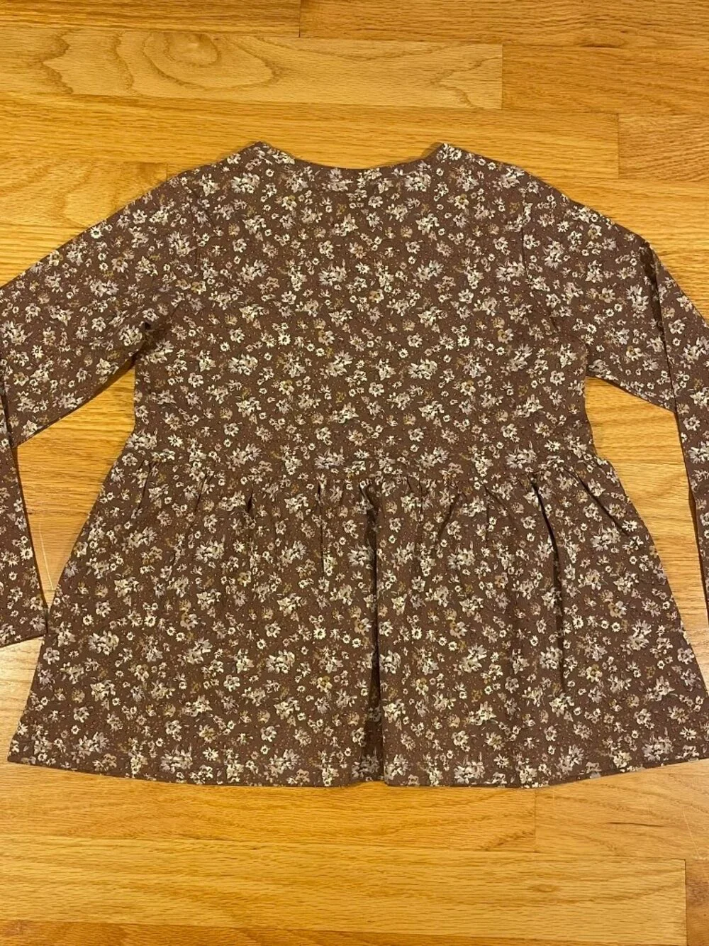 Wheat Organic Cotton Peplum Top & Pants | Size 7Y